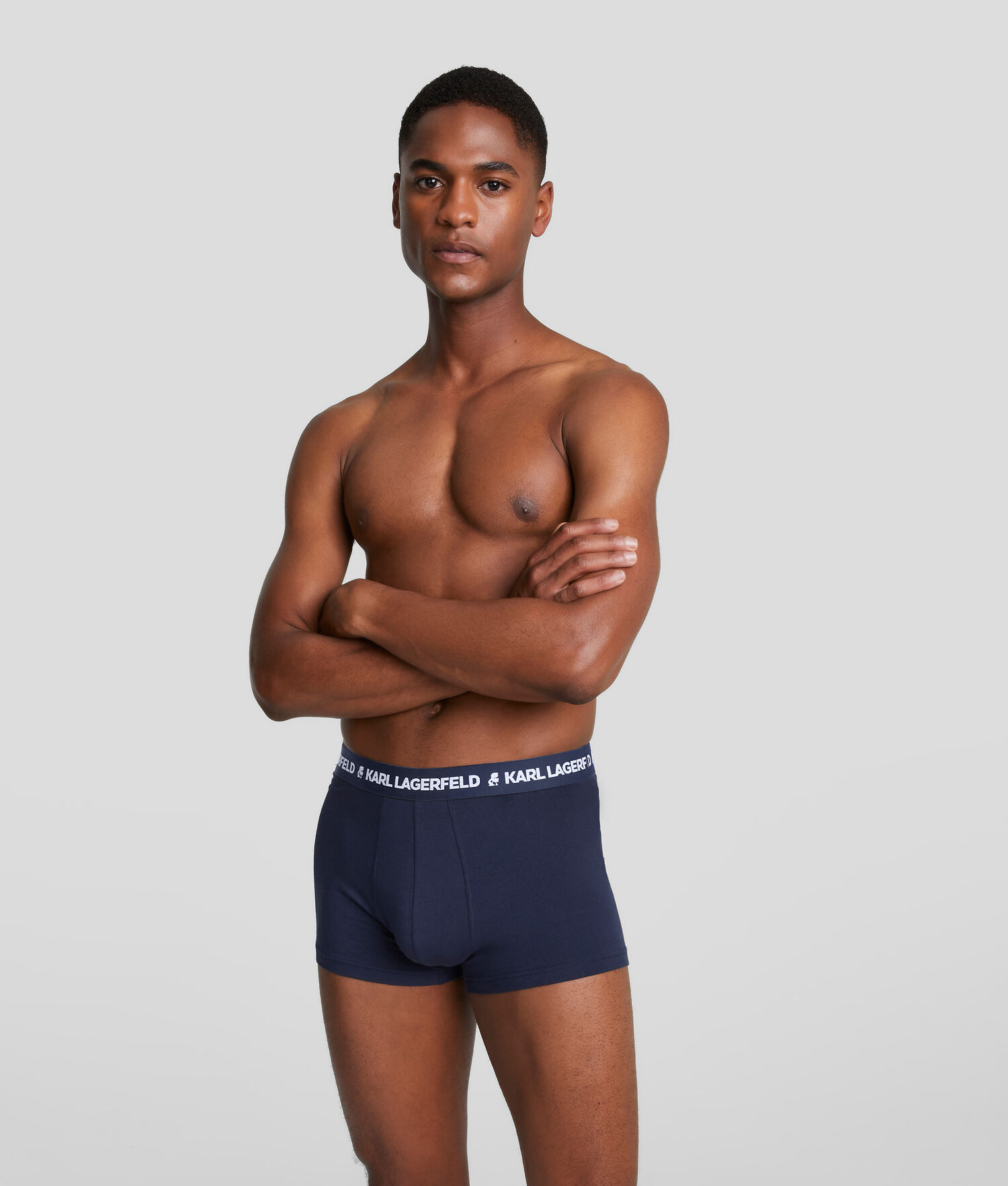 Navy Men's Karl Lagerfeld Karl Logo Trunks - 7 Pack Underwear | AE740XMYW