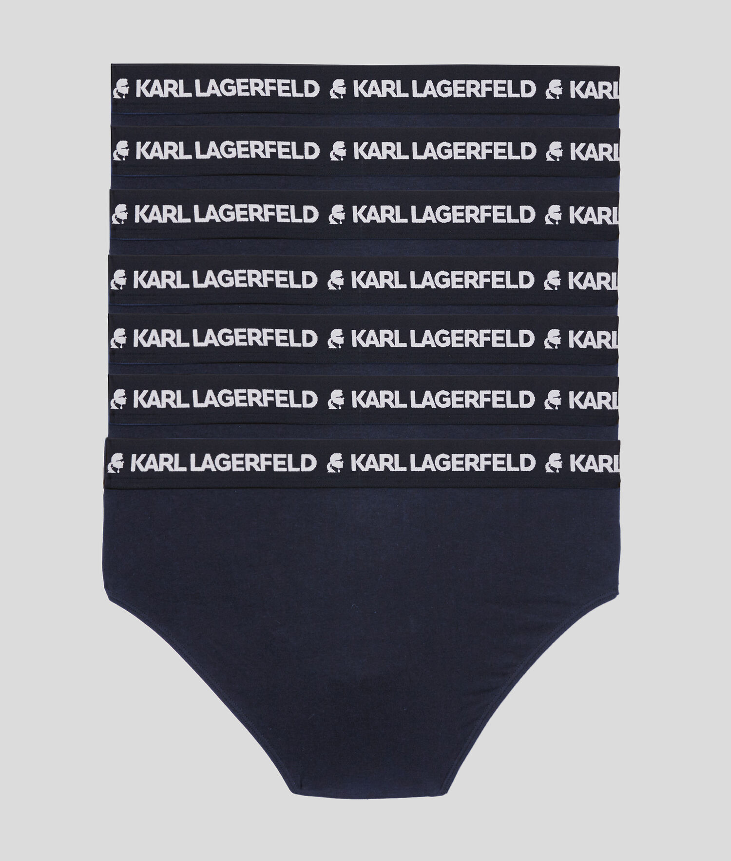 Navy Men's Karl Lagerfeld Logo Briefs - 7 Pack Underwear | AE694VKON