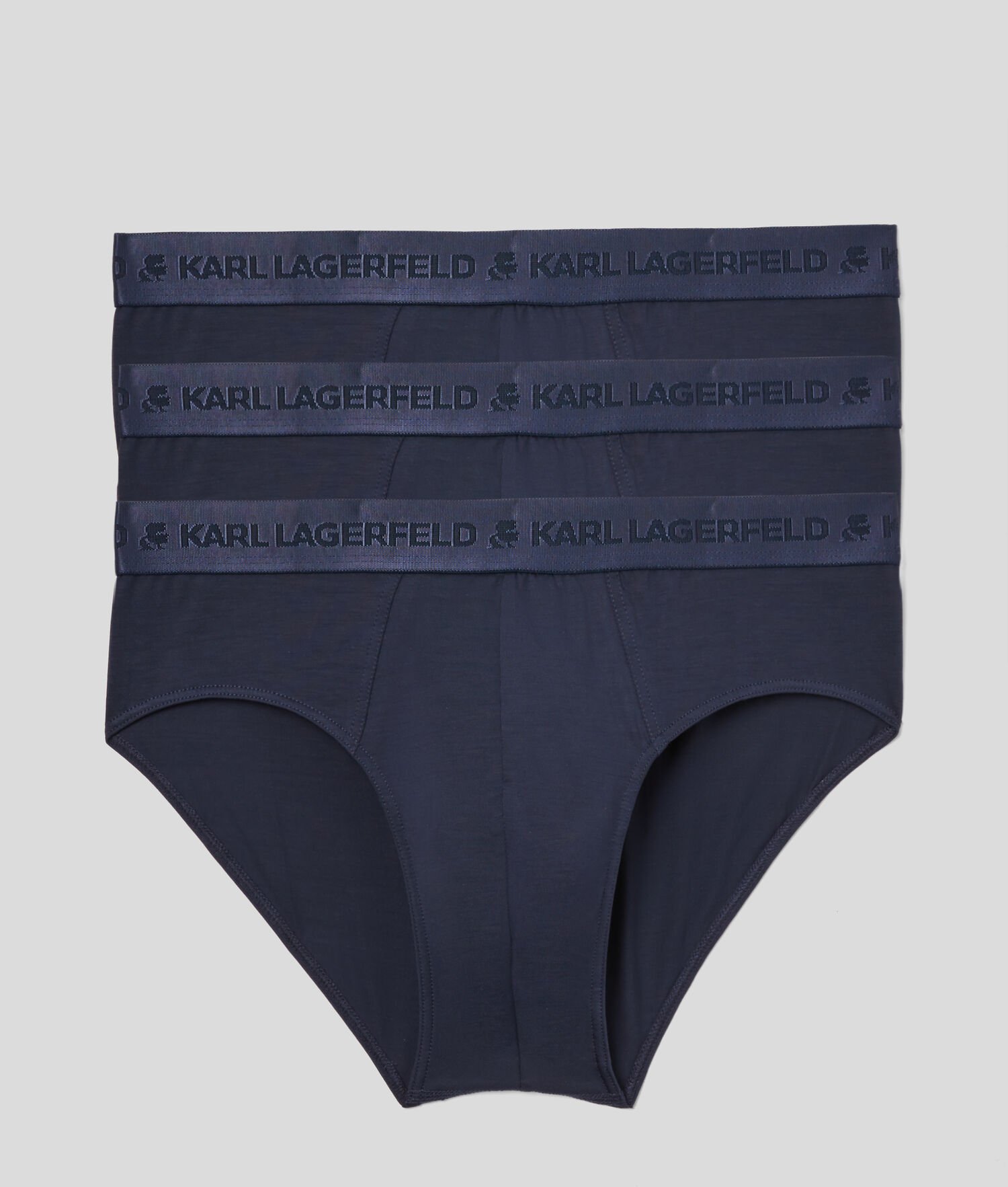 Navy Men\'s Karl Lagerfeld Premium Karl Logo Brief – 3 Pack Underwear | AE546HWEN