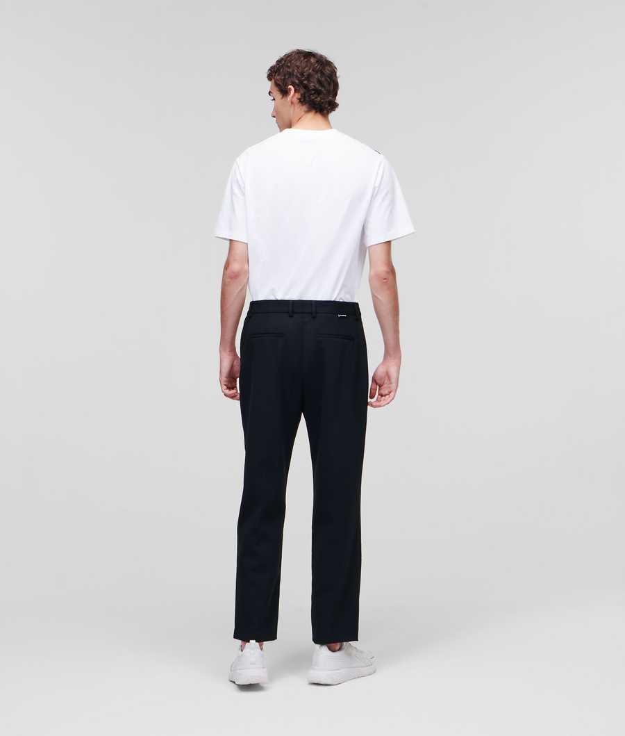 Navy Men's Karl Lagerfeld Tailored With Zipped Pockets Pants | AE135UVBJ