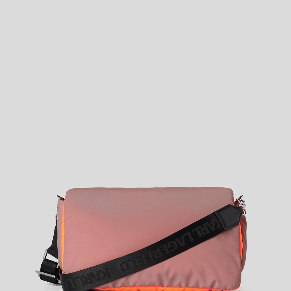 Orange Women's Karl Lagerfeld K/Signature Soft DegradÉ Large Shoulder Bags | AE563OIDG