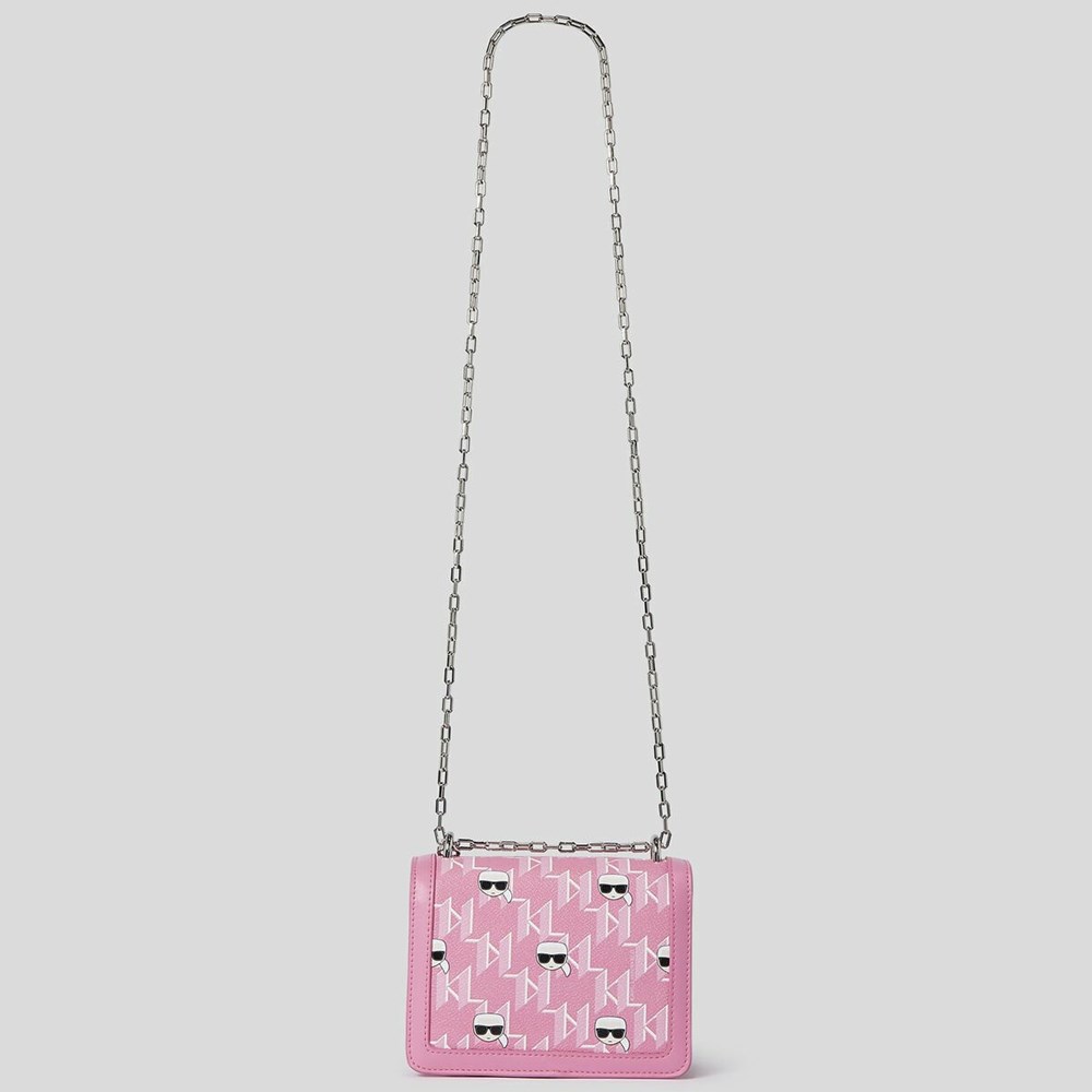 Pink Multicolor Women's Karl Lagerfeld K/Ikonik Monogram Shoulder Bags | AE192GAXY