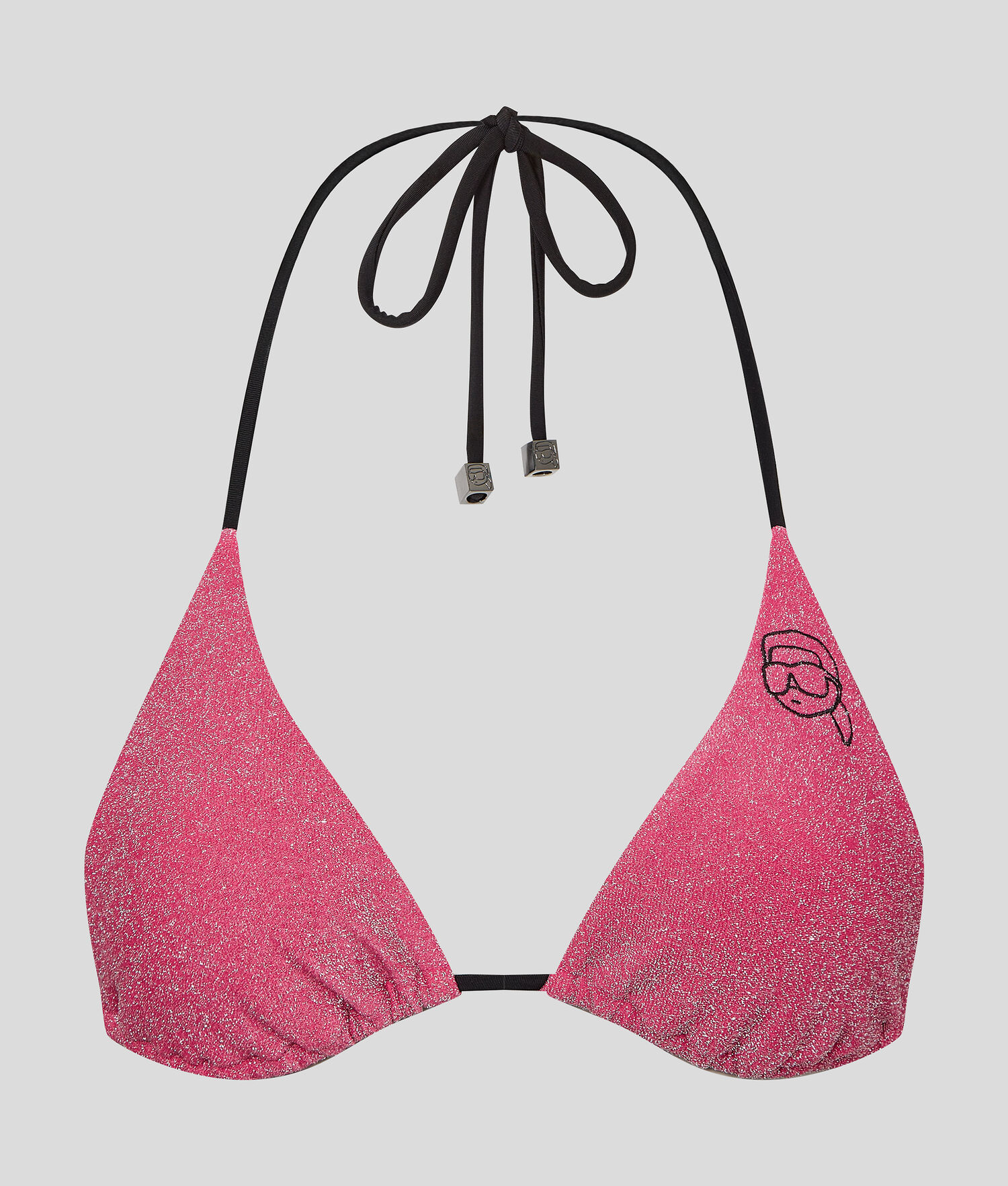 Pink Women's Karl Lagerfeld Ikonik 2.0 Lurex Triangle Beachwear | AE984YUFS