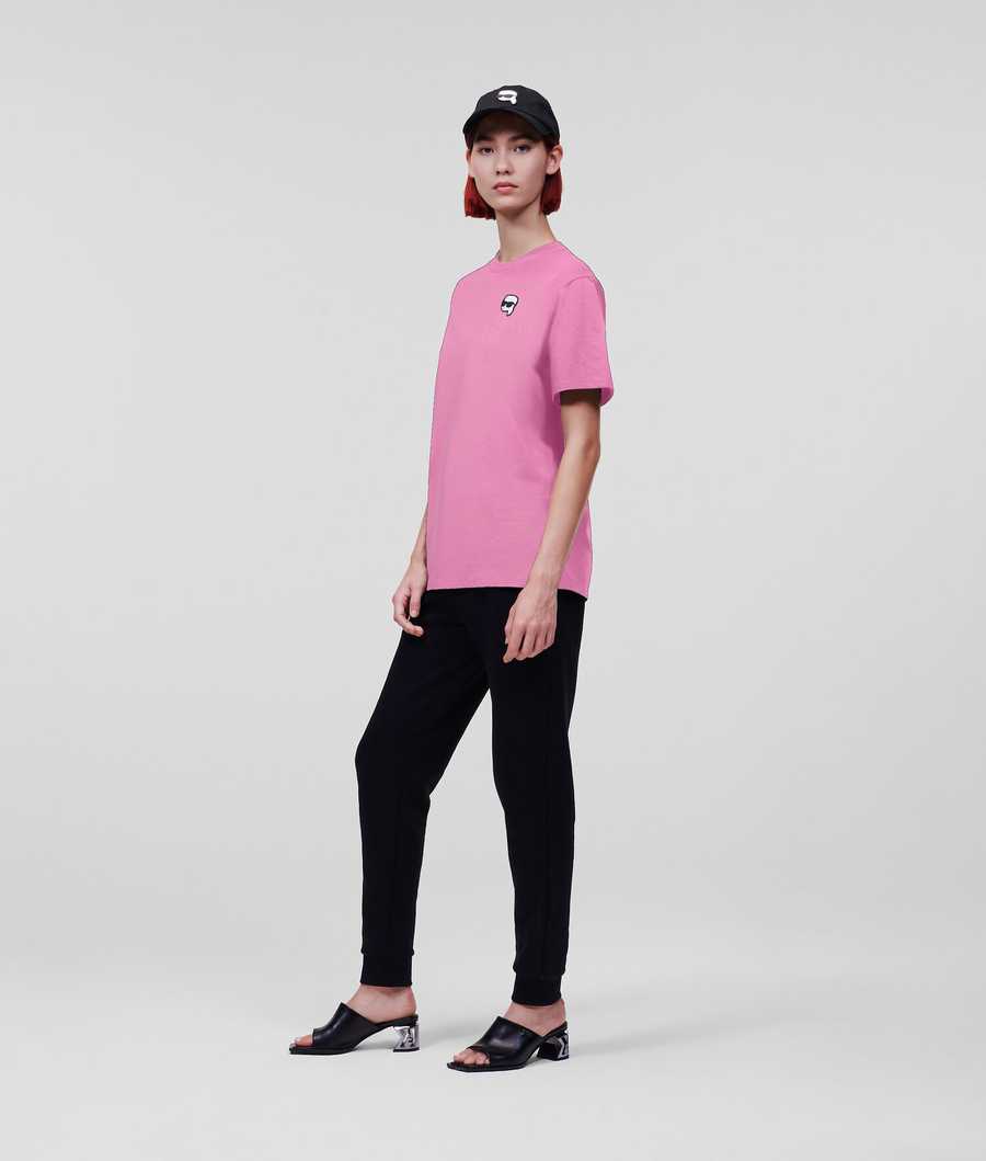 Pink Women's Karl Lagerfeld Ikonik 2.0 Oversized T-Shirts | AE548PVGH