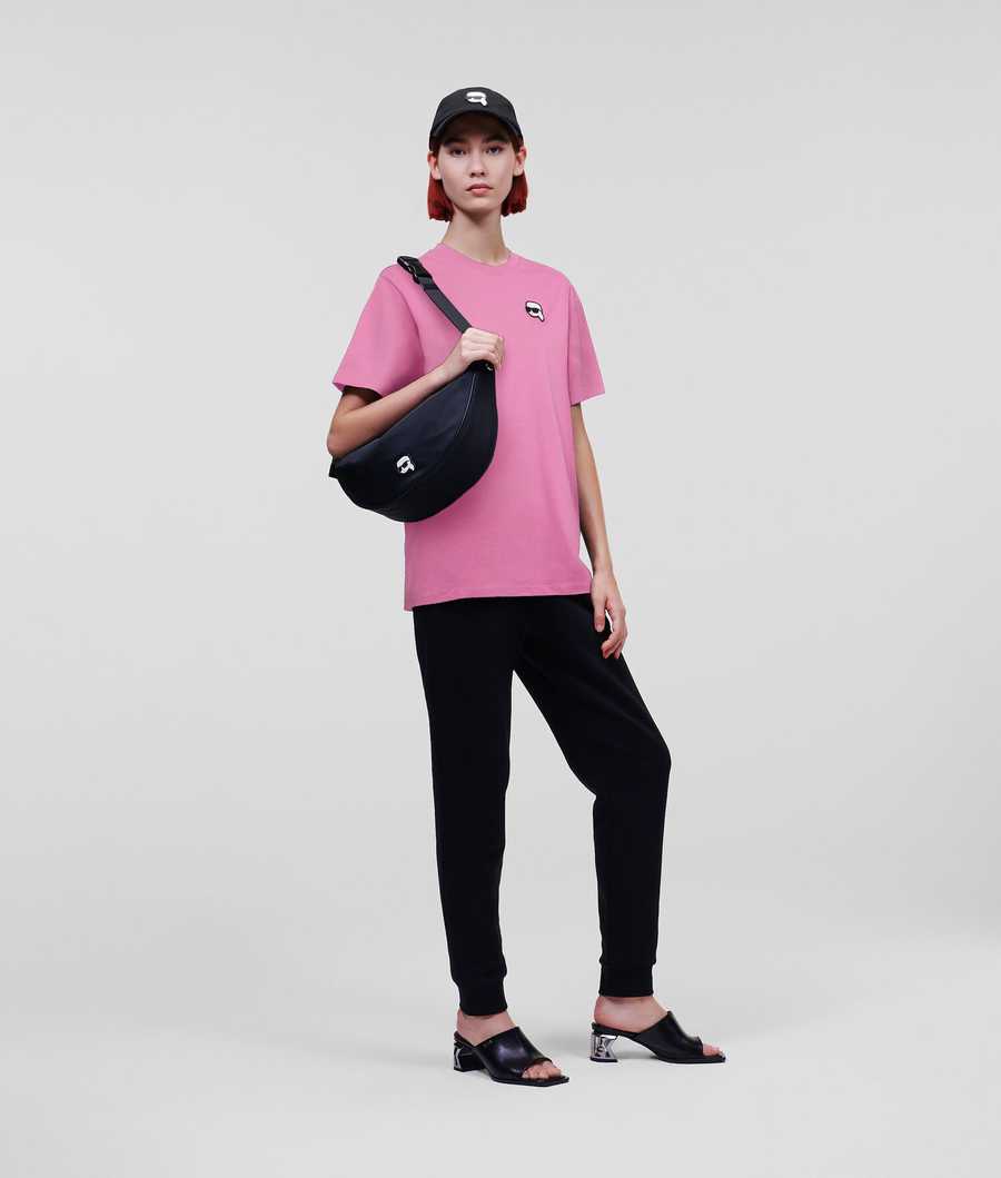 Pink Women's Karl Lagerfeld Ikonik 2.0 Oversized T-Shirts | AE548PVGH