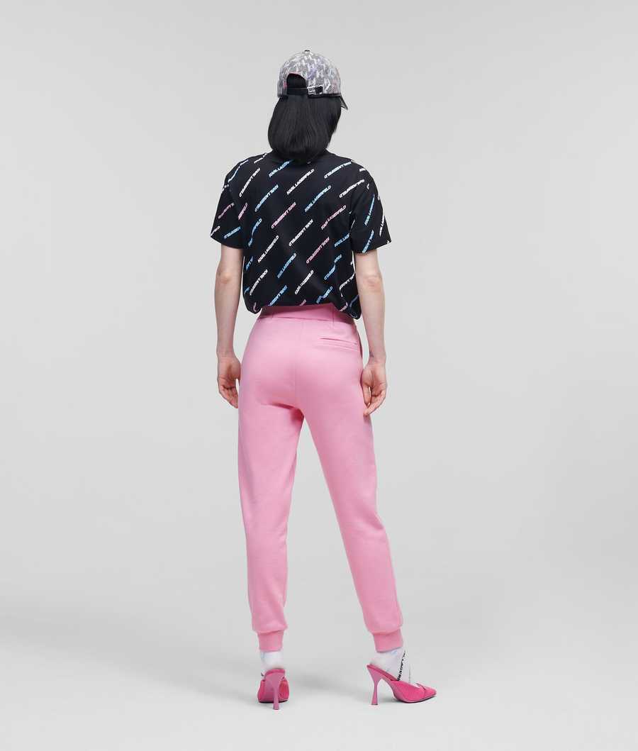 Pink Women's Karl Lagerfeld Karl Future Logo Sweatpants | AE816VIQR