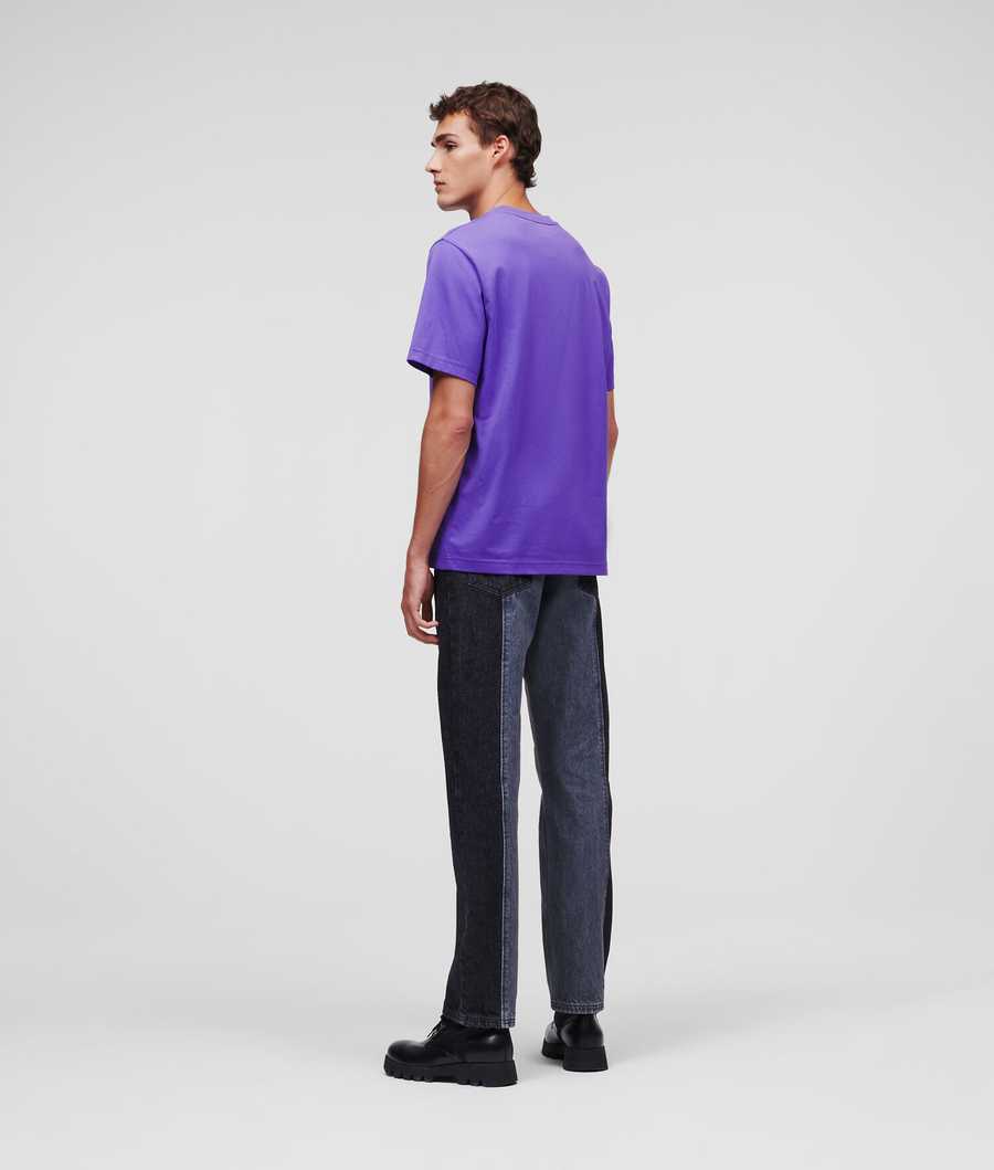 Purple Men's Karl Lagerfeld Rue St-guillaume T-Shirts | AE615CTUE