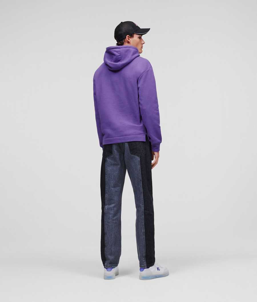 Purple Men's Karl Lagerfeld Rue St-guillaume Sweatshirts | AE694EWMI