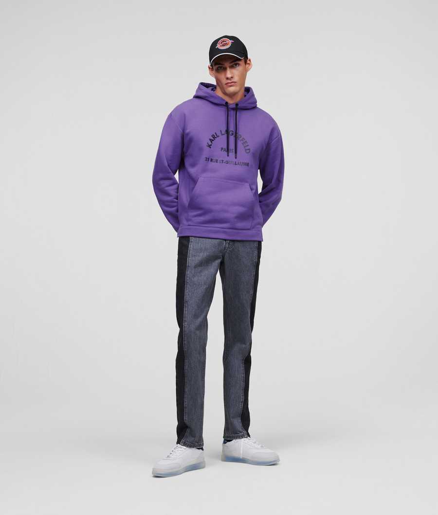 Purple Men's Karl Lagerfeld Rue St-guillaume Sweatshirts | AE694EWMI