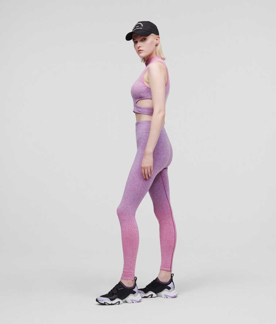 Purple / Pink Women's Karl Lagerfeld Rue St-guillaume Seamless Pants | AE768VSGW