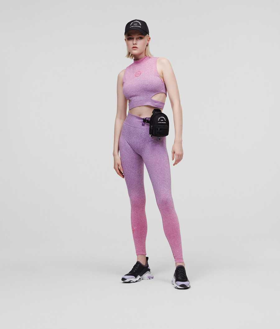 Purple / Pink Women's Karl Lagerfeld Rue St-guillaume Seamless Pants | AE768VSGW