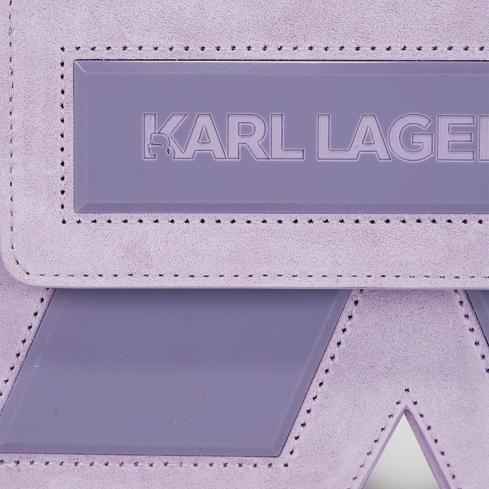 Purple Women's Karl Lagerfeld Essential K Crossbody Bags | AE416CRMF