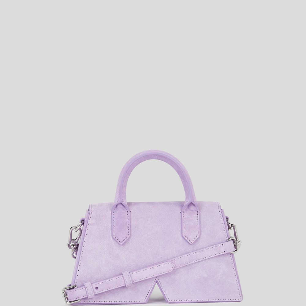 Purple Women's Karl Lagerfeld Essential K Crossbody Bags | AE416CRMF