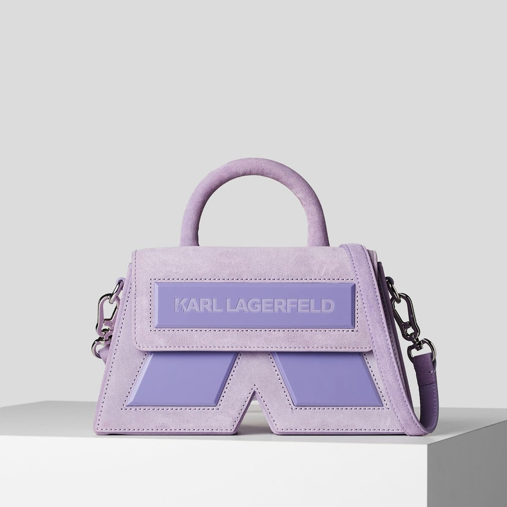 Purple Women\'s Karl Lagerfeld Essential K Crossbody Bags | AE416CRMF