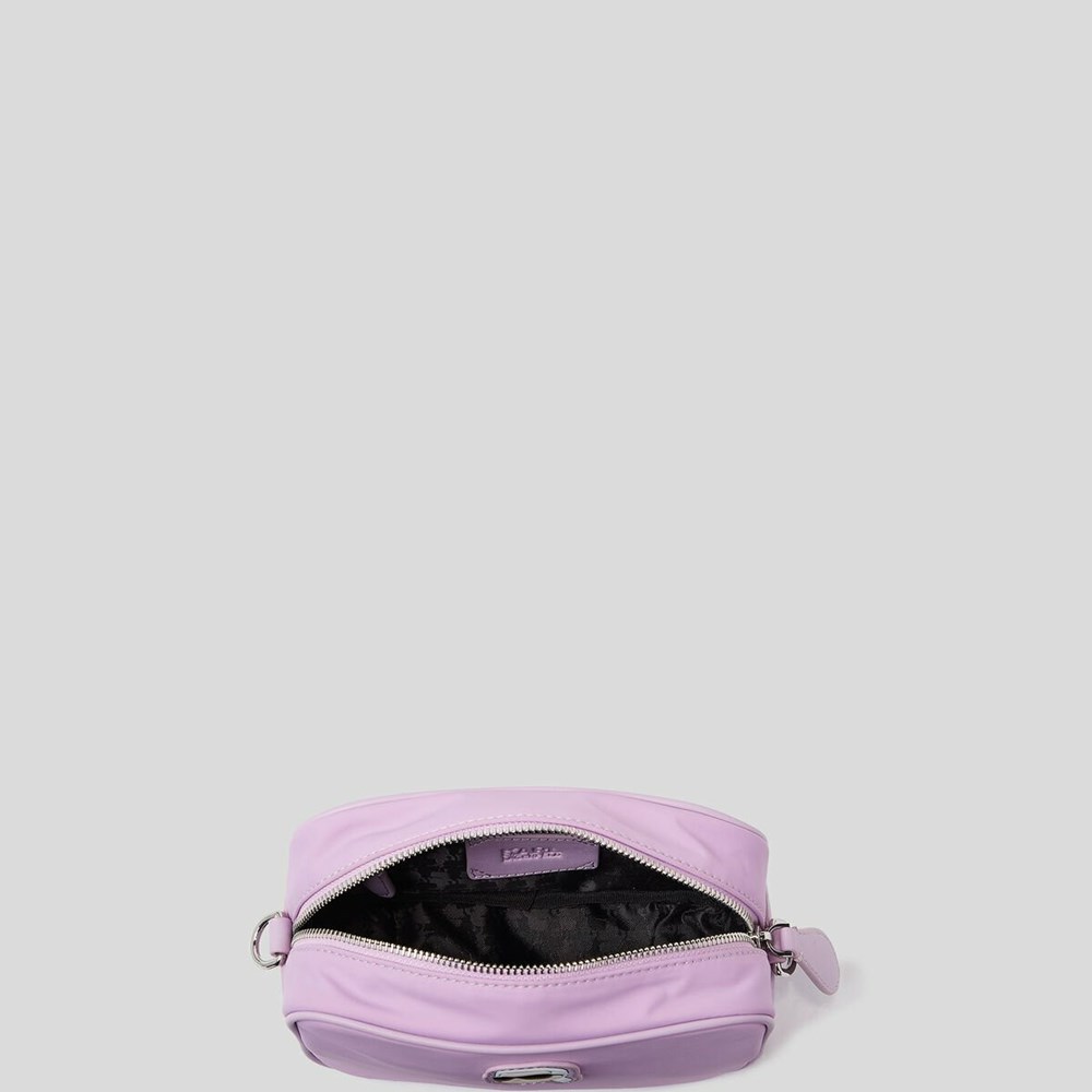 Purple Women's Karl Lagerfeld K/Ikonik 2.0 Nylon Camera Bag | AE317XJVF