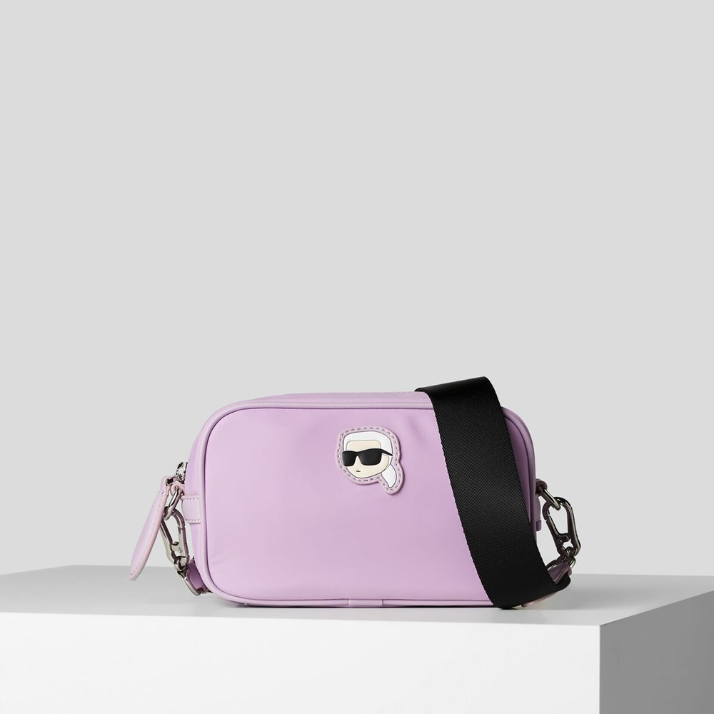 Purple Women\'s Karl Lagerfeld K/Ikonik 2.0 Nylon Camera Bag | AE317XJVF