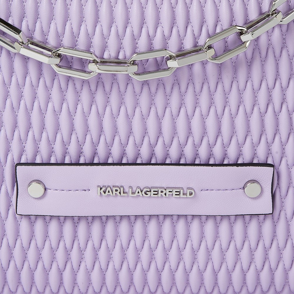 Purple Women's Karl Lagerfeld K/Kushion Quilted Extra-large Shoulder Bags | AE810DMPA