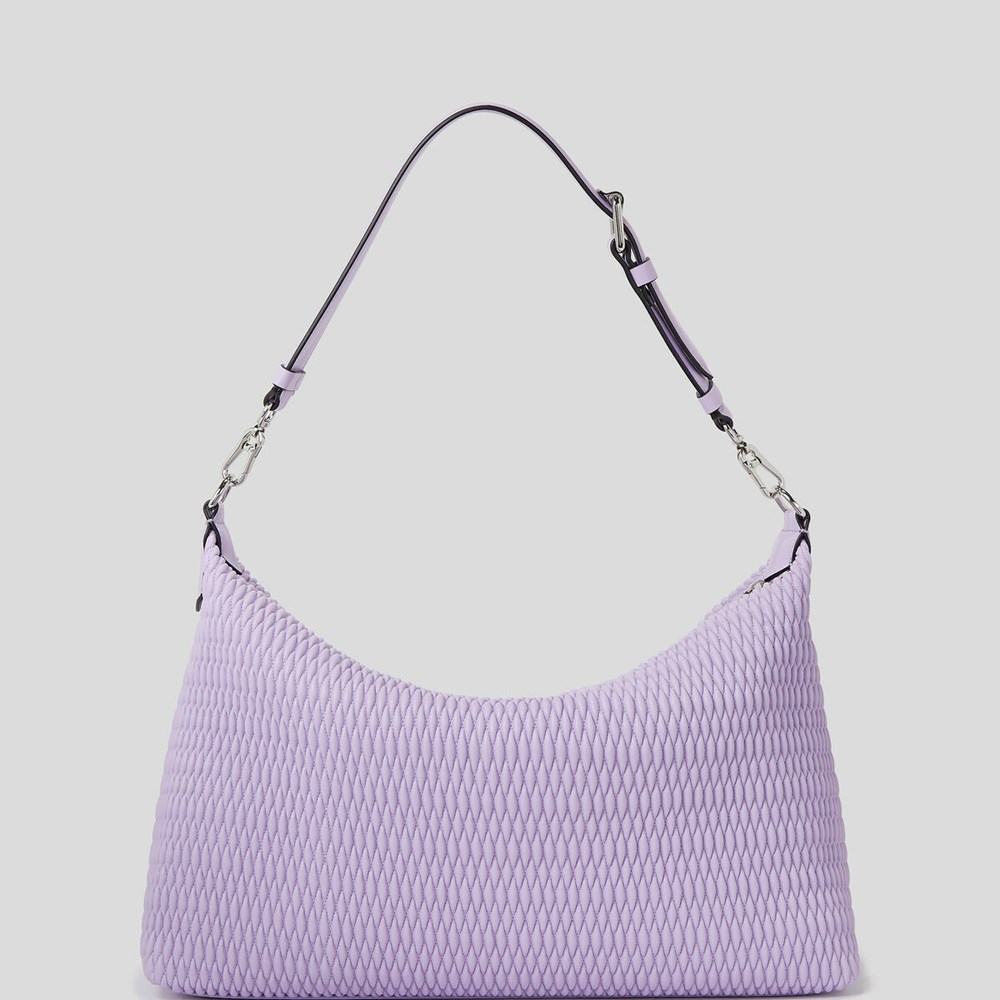 Purple Women's Karl Lagerfeld K/Kushion Quilted Extra-large Shoulder Bags | AE810DMPA