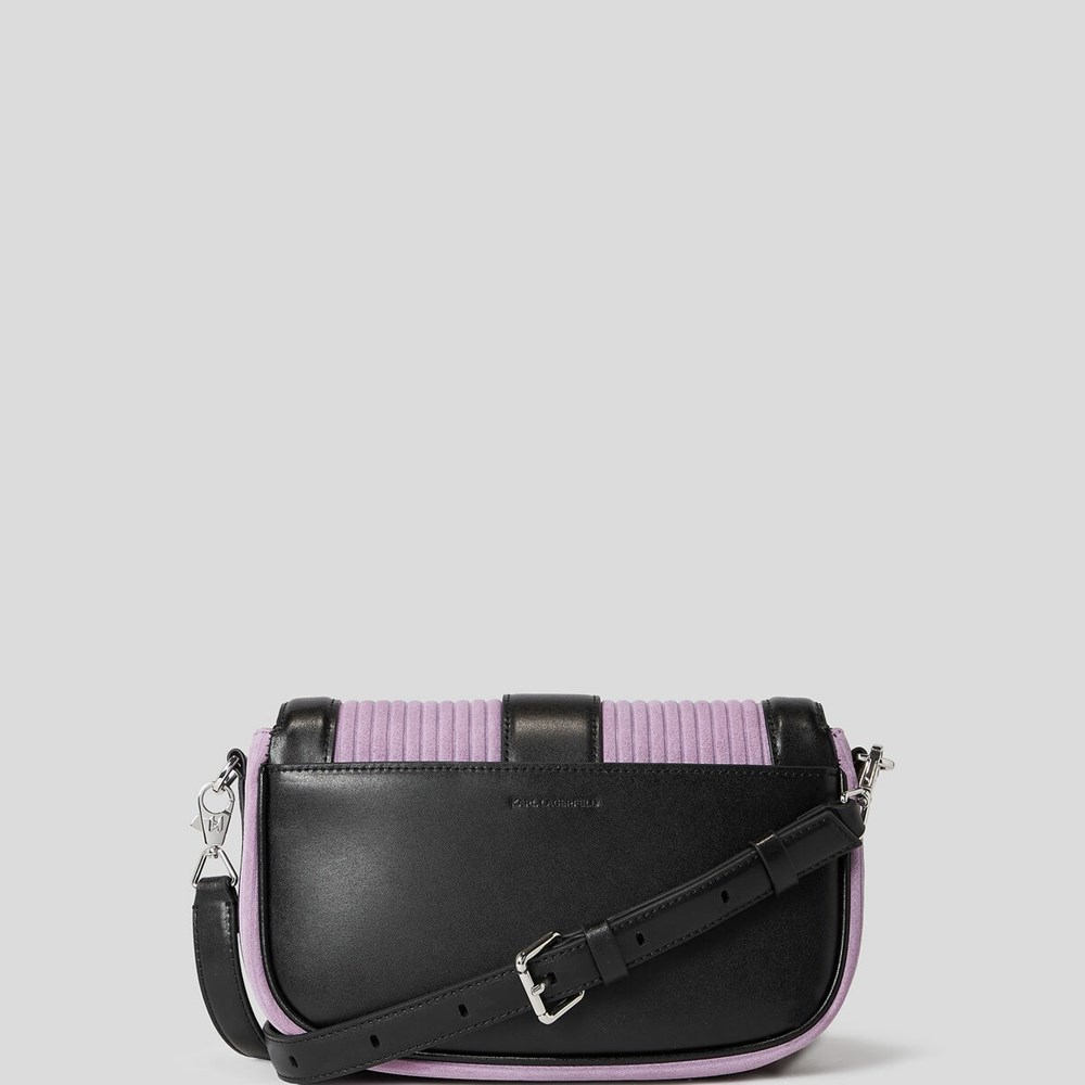 Purple Women's Karl Lagerfeld K/Saddle Corduroy Baguette Bag | AE071IVRO