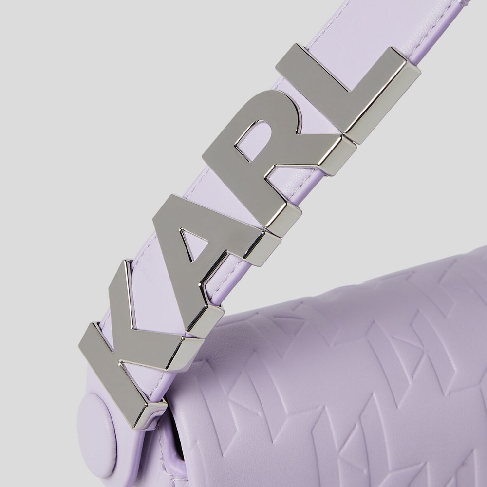 Purple Women's Karl Lagerfeld K/Swing Baguette Bag | AE374VAZK