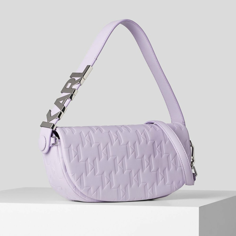 Purple Women\'s Karl Lagerfeld K/Swing Baguette Bag | AE374VAZK