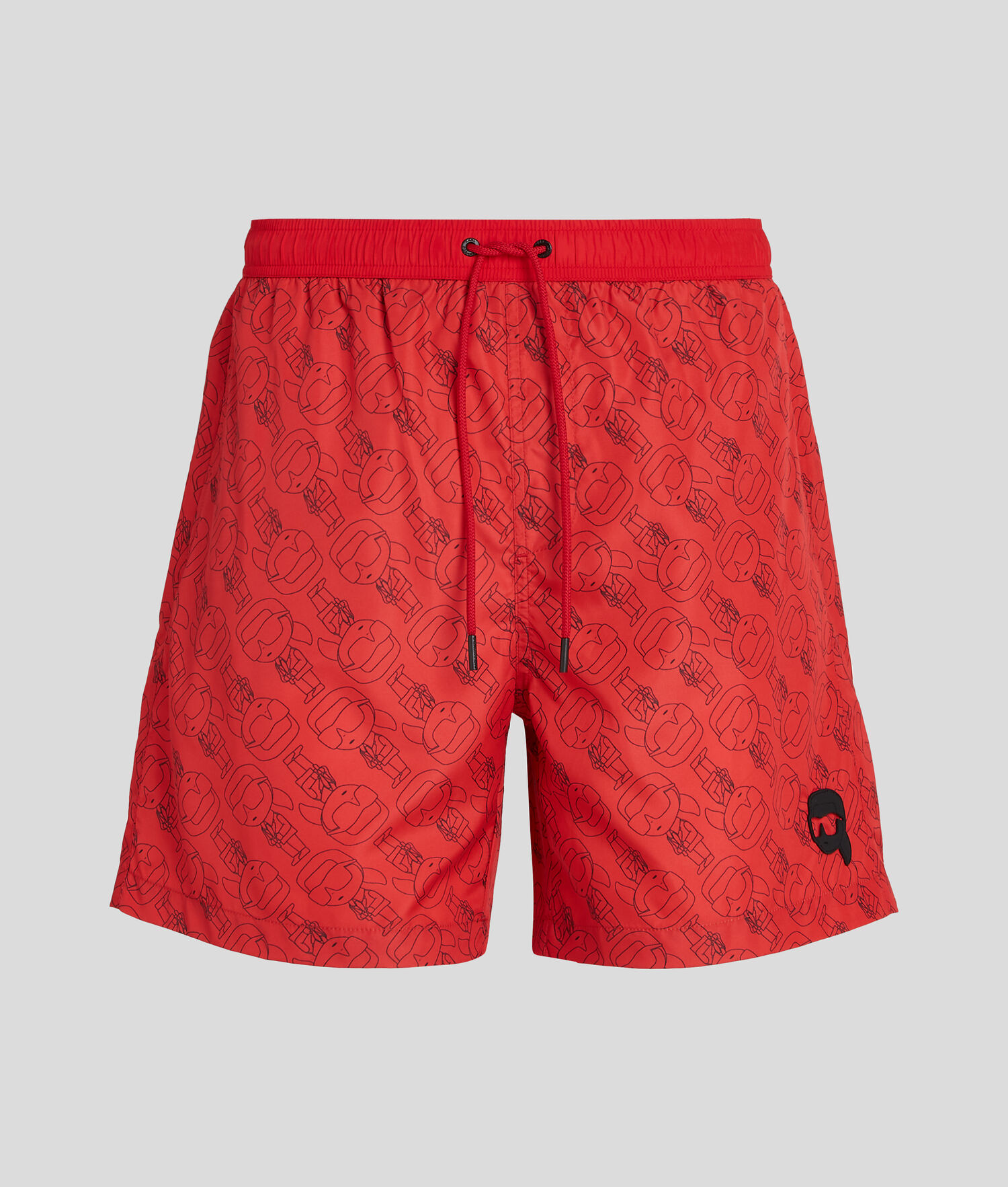 Red Men's Karl Lagerfeld Ikonik 2.0 All-over Print Board Shorts Beachwear | AE812GJOX