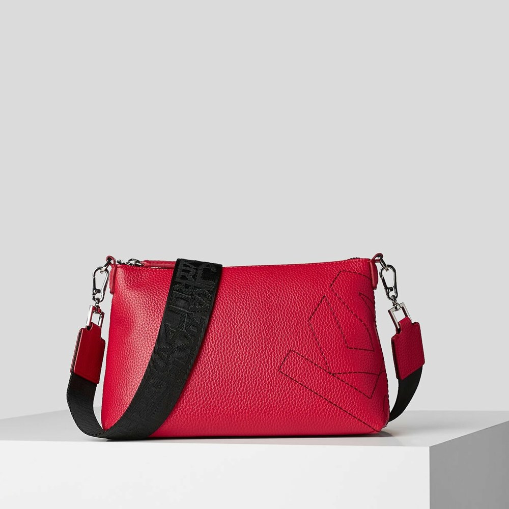 Red Women\'s Karl Lagerfeld K/Athleisure Crossbody Bags | AE940VJCQ