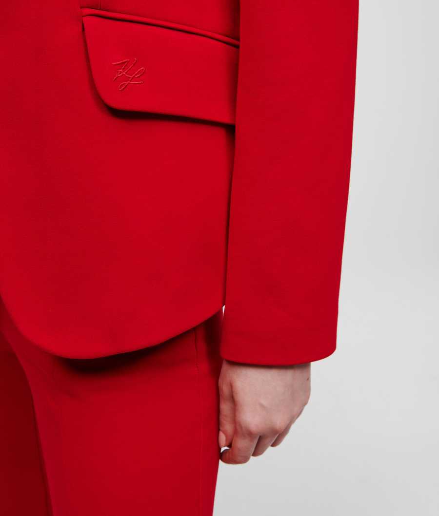 Red Women's Karl Lagerfeld Punto Jackets | AE437WNTX