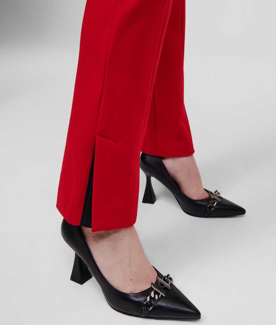 Red Women's Karl Lagerfeld Punto Pants | AE024IMOB