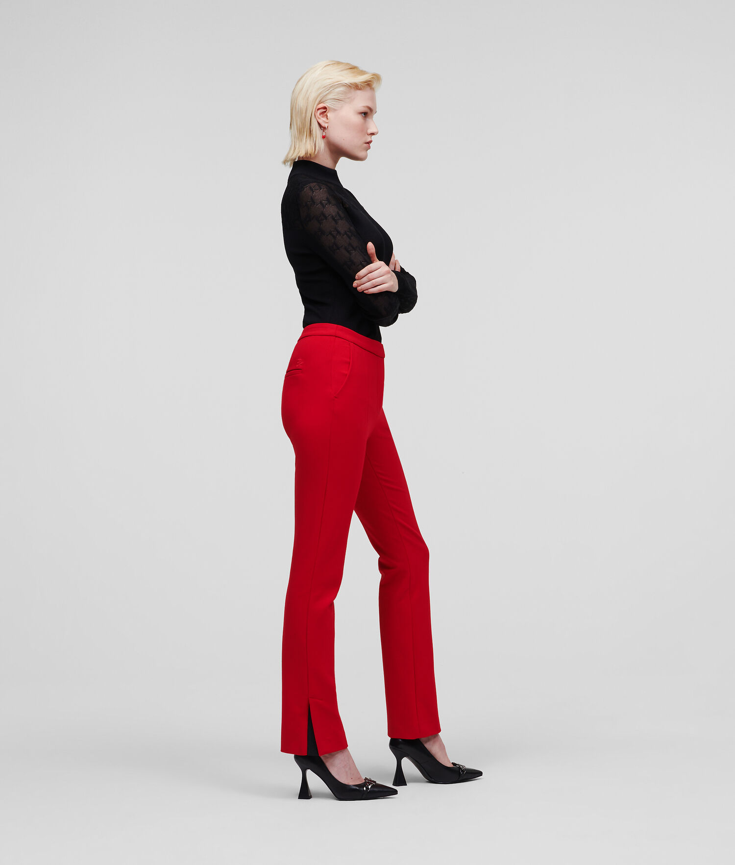 Red Women\'s Karl Lagerfeld Punto Pants | AE024IMOB