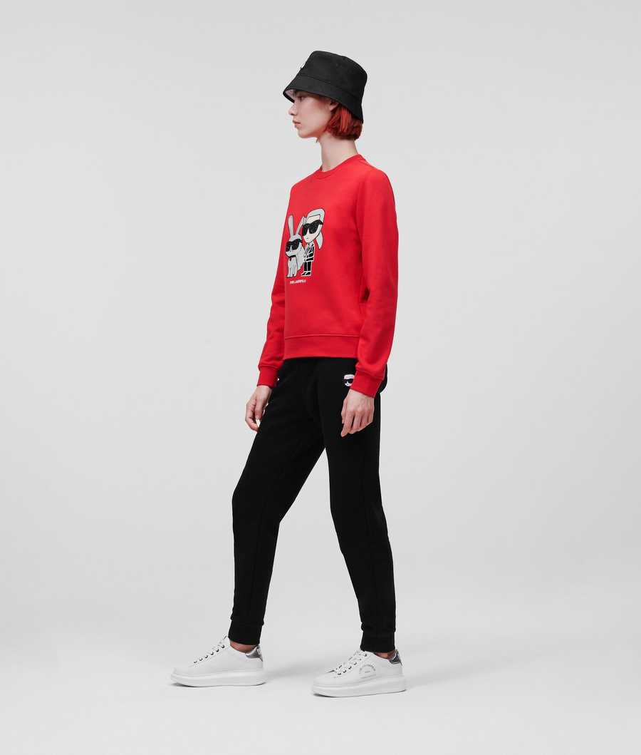 Red Women's Karl Lagerfeld Year Of The Rabbit Sweatshirts | AE068MYAC