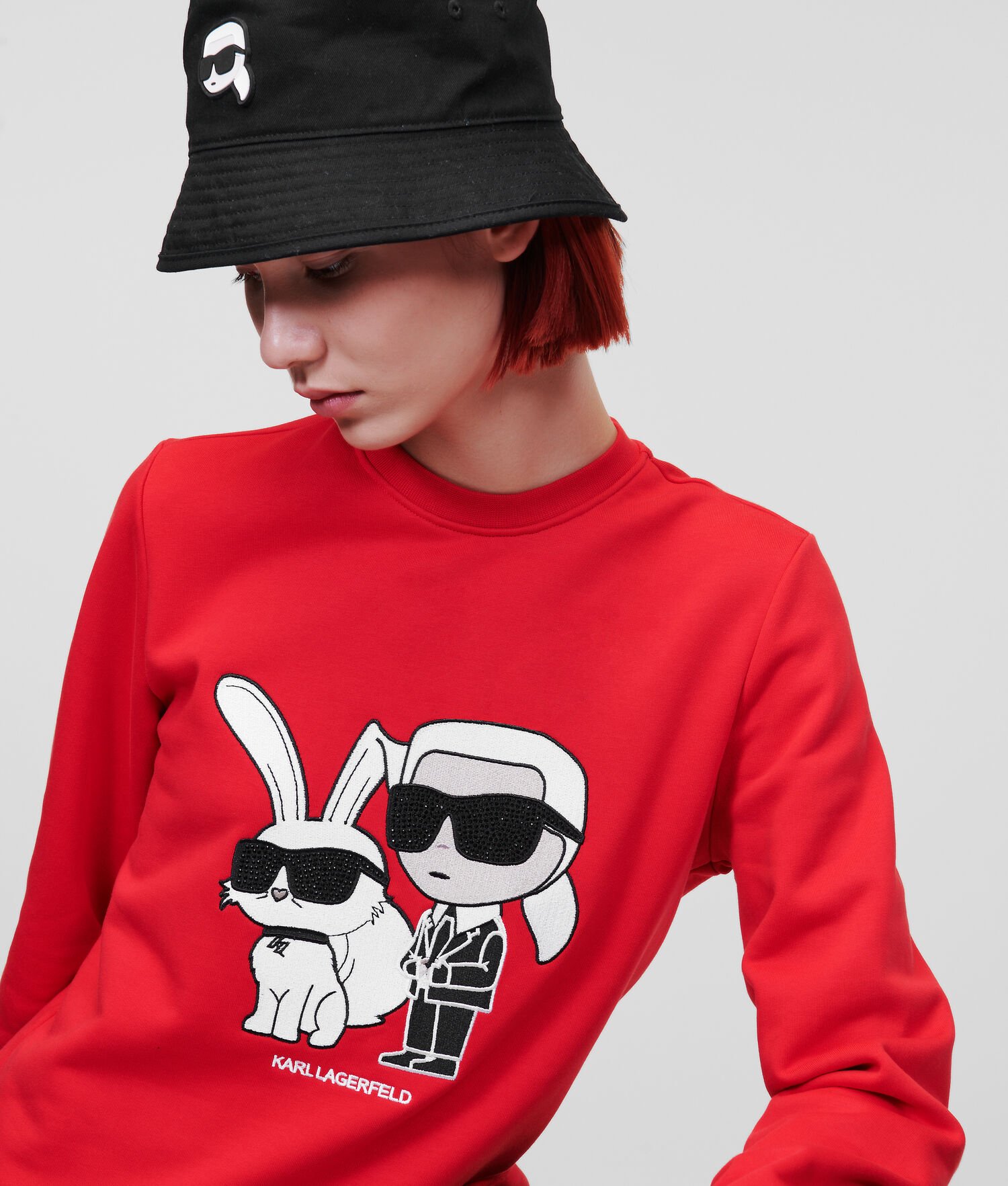 Red Women\'s Karl Lagerfeld Year Of The Rabbit Sweatshirts | AE068MYAC