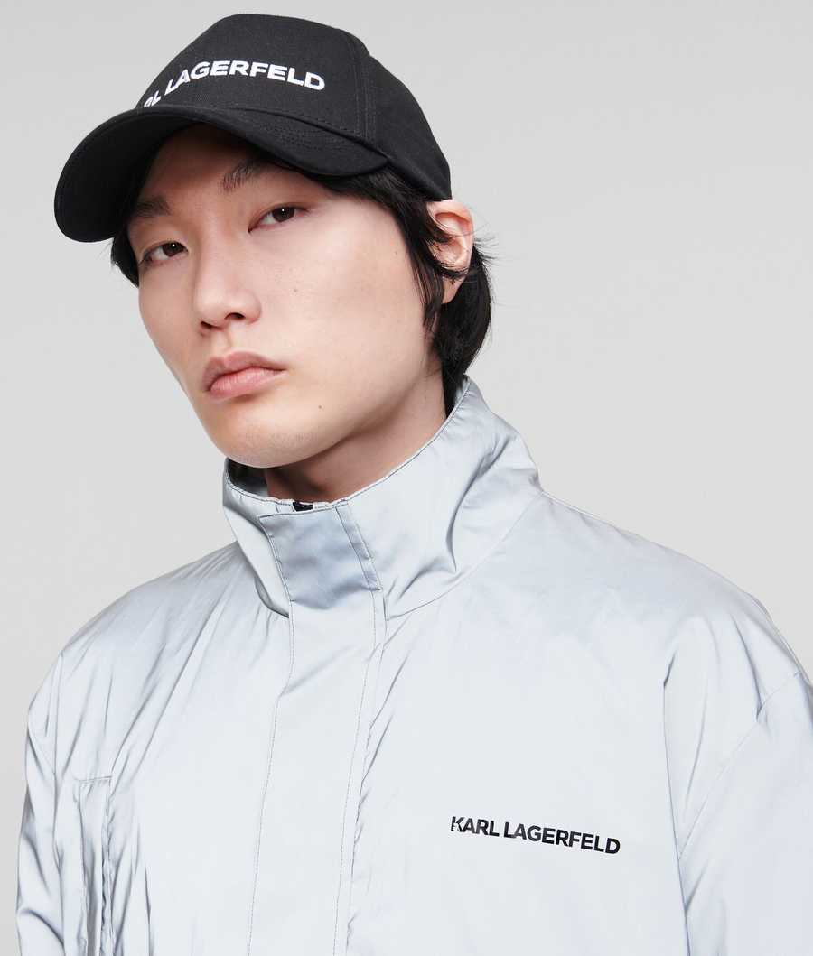 Silver Men's Karl Lagerfeld Ultra-reflective Parka Jackets | AE581HOIX