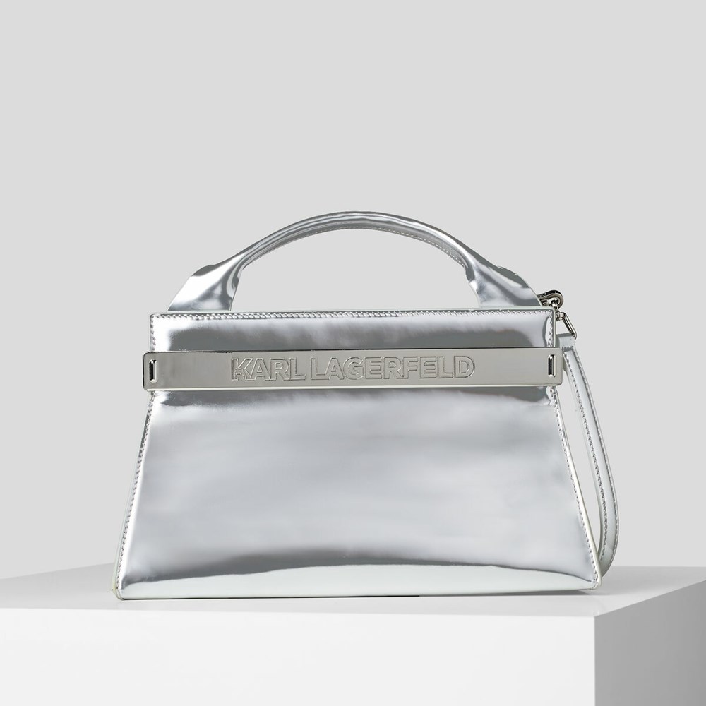 Silver Women\'s Karl Lagerfeld K/Kross Archive Handbags | AE653NQRE