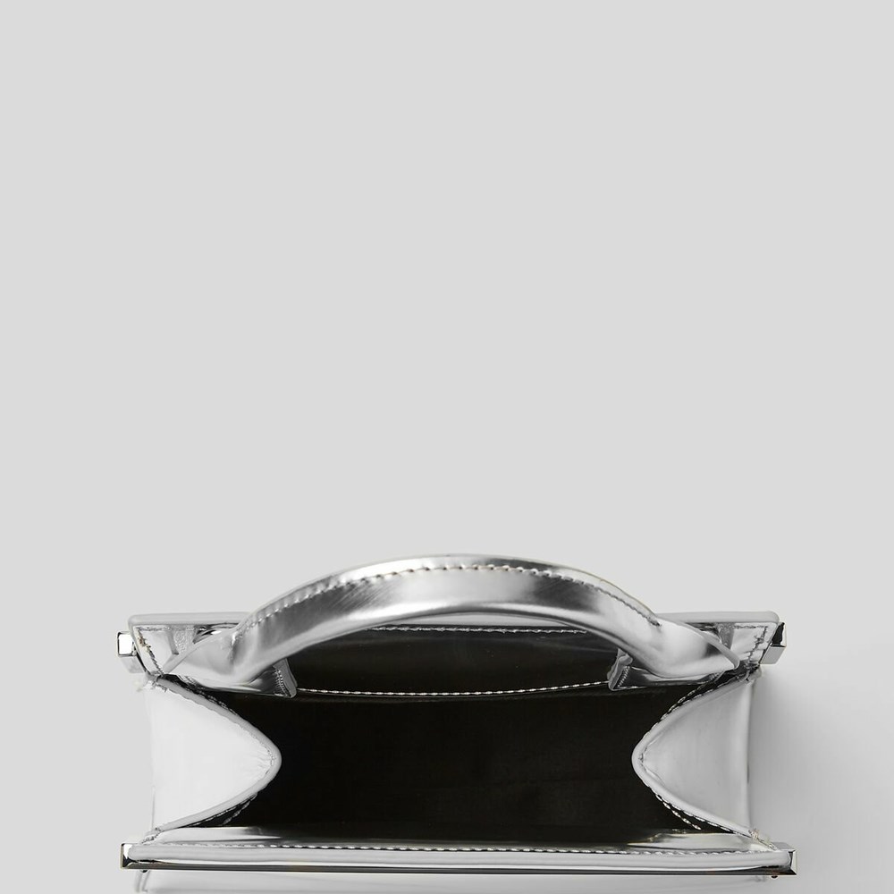 Silver Women's Karl Lagerfeld K/Kross Archive Small Handbags | AE761LYRO