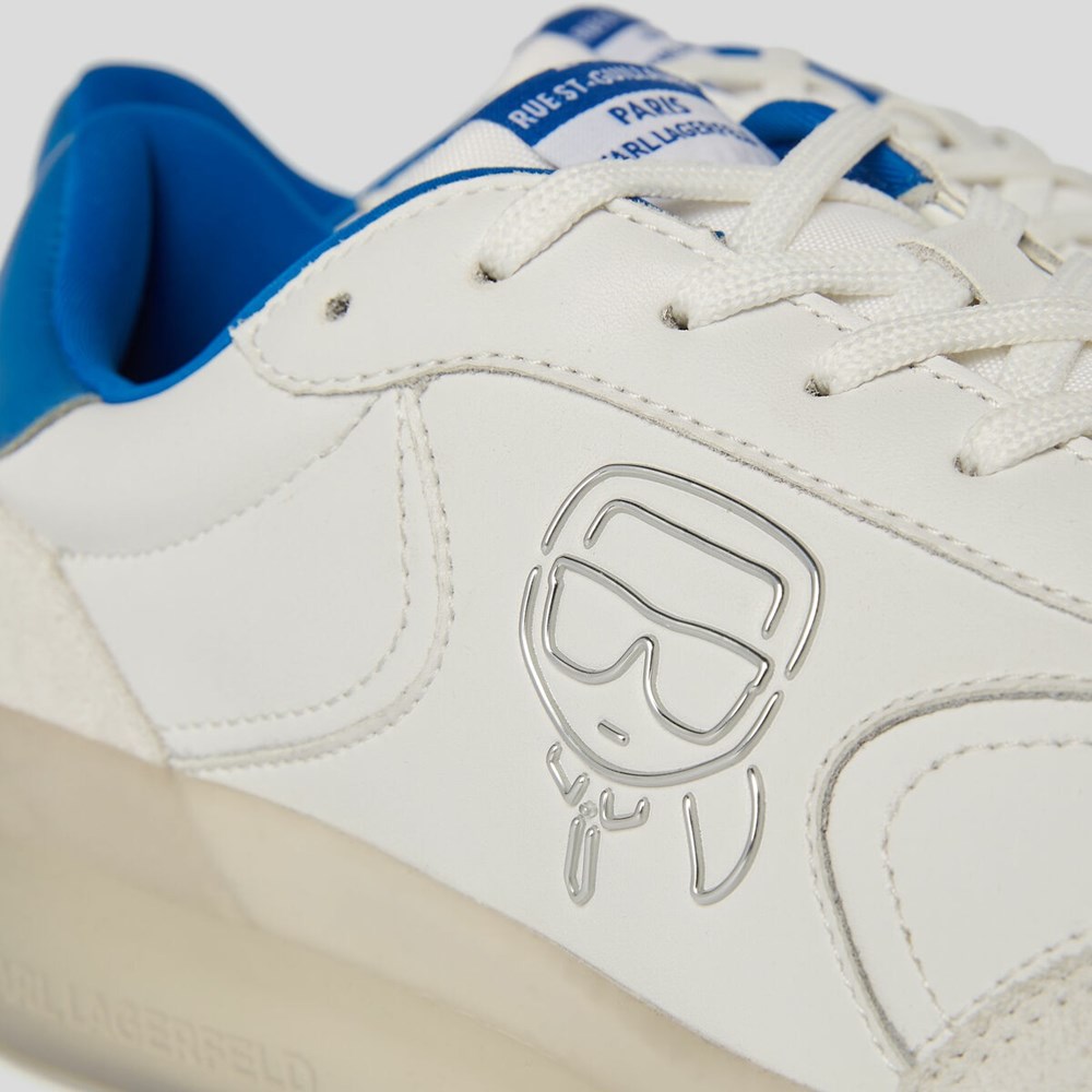 White / Blue Men's Karl Lagerfeld Brink Plexikonic Sneakers | AE631PCAD