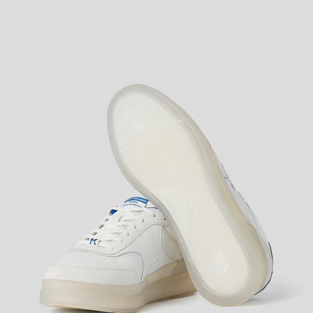 White / Blue Men's Karl Lagerfeld Brink Plexikonic Sneakers | AE631PCAD