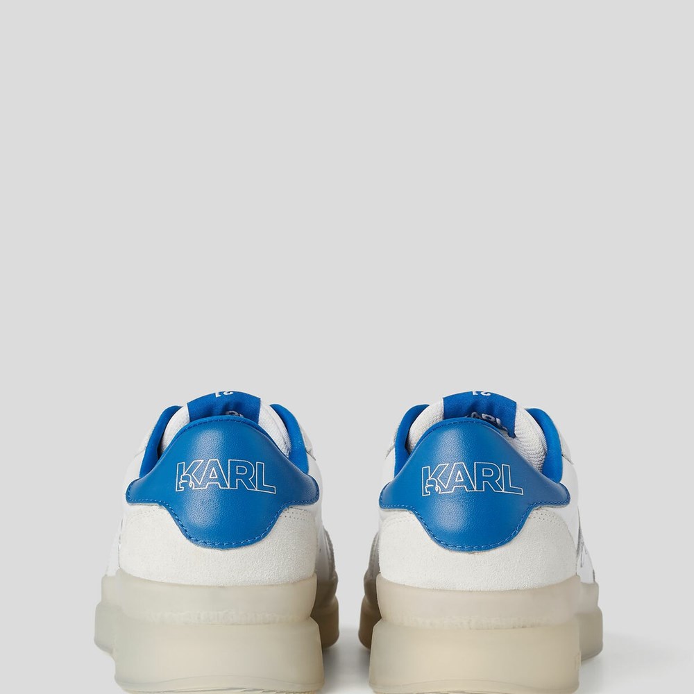 White / Blue Men's Karl Lagerfeld Brink Plexikonic Sneakers | AE631PCAD