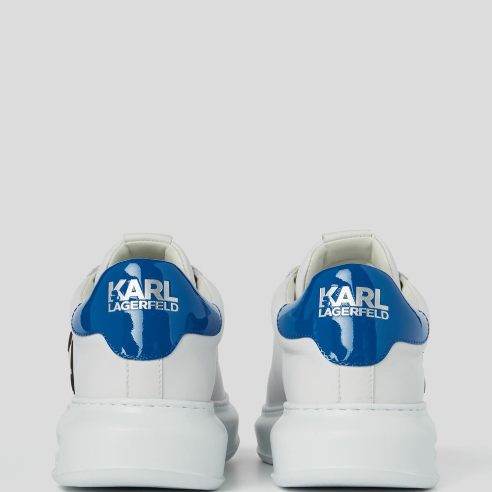 White / Blue Men's Karl Lagerfeld K/Ikonik Kapri Sneakers | AE129RFGA