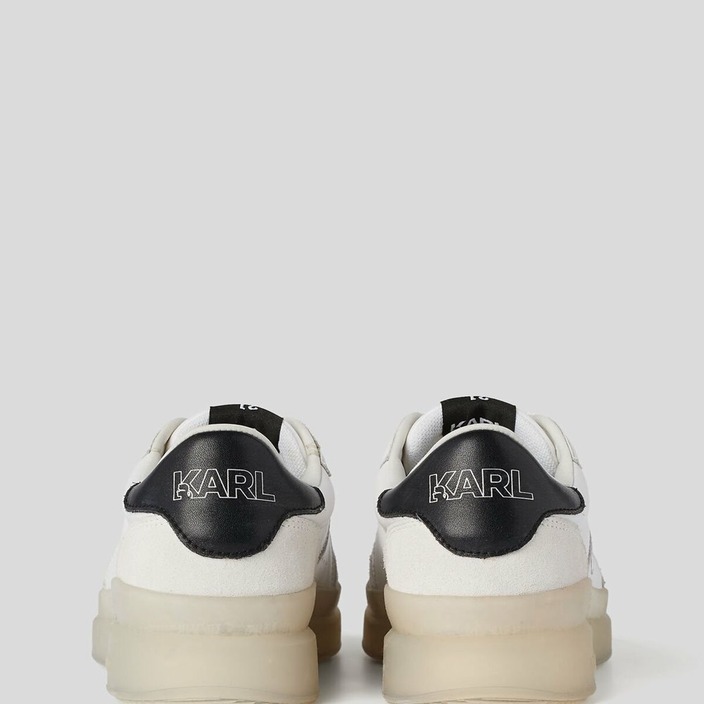 White Men's Karl Lagerfeld Brink Plexikonic Sneakers | AE954IRTN