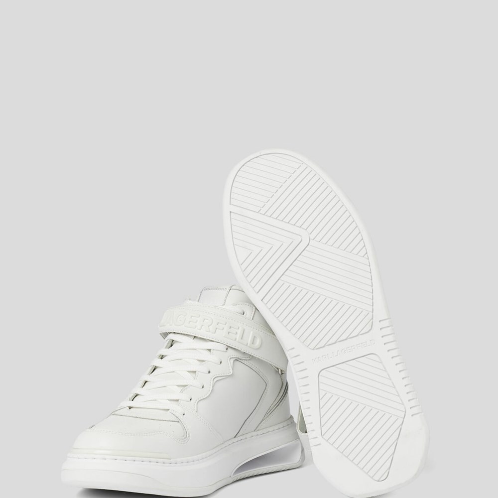 White Men's Karl Lagerfeld Elektro High Top Sneakers | AE794ANFU