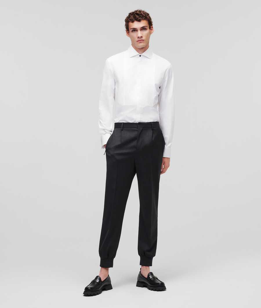 White Men's Karl Lagerfeld Evening Shirts | AE704EUOP