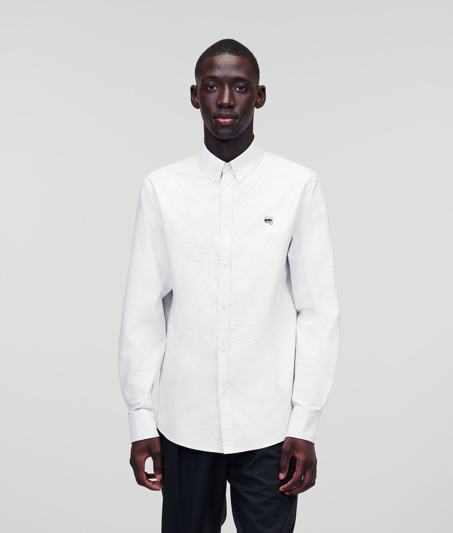 White Men\'s Karl Lagerfeld Ikonik 2.0 Poplin Shirts | AE247NOIH