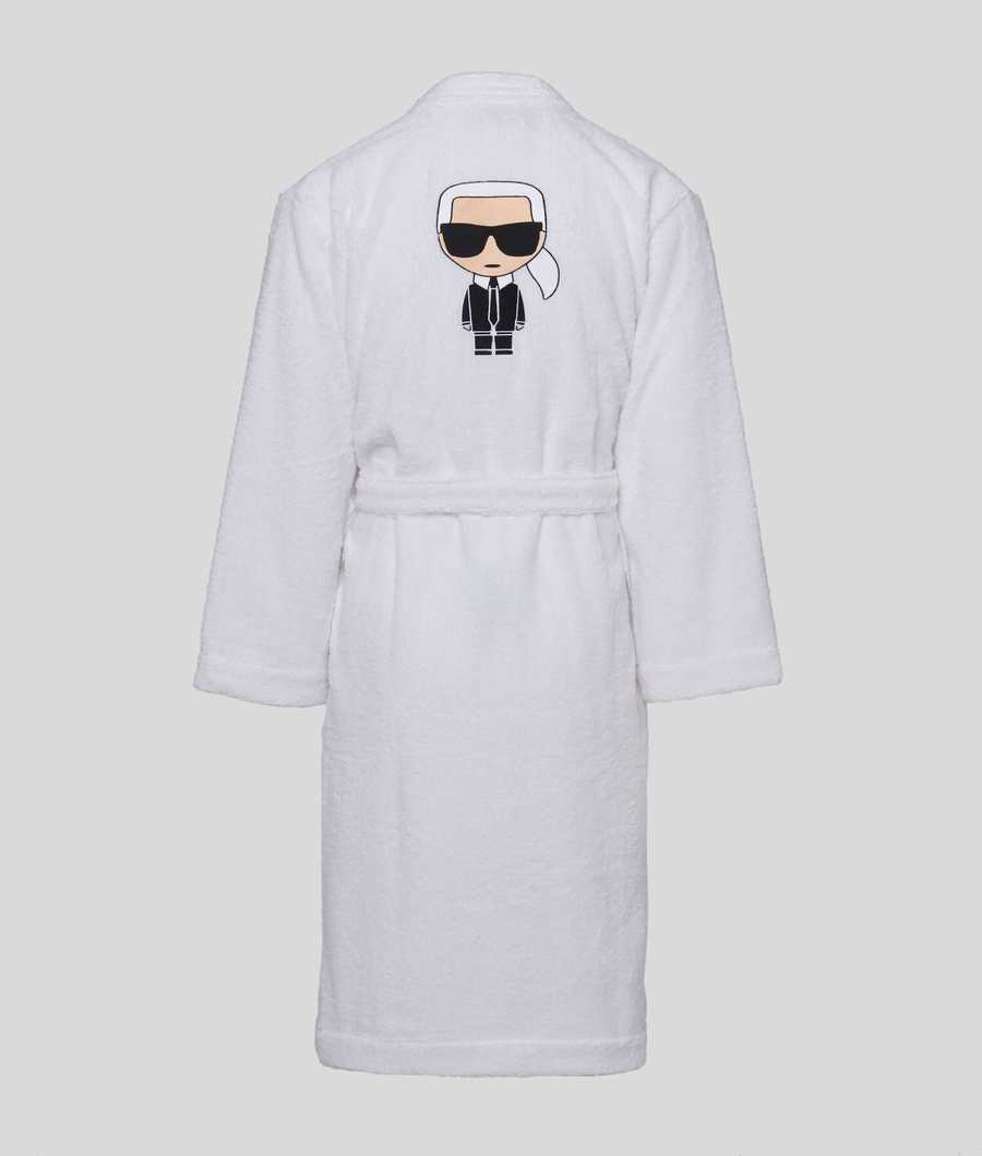 White Men's Karl Lagerfeld Ikonik Bathrobe Loungewear | AE175AVKE