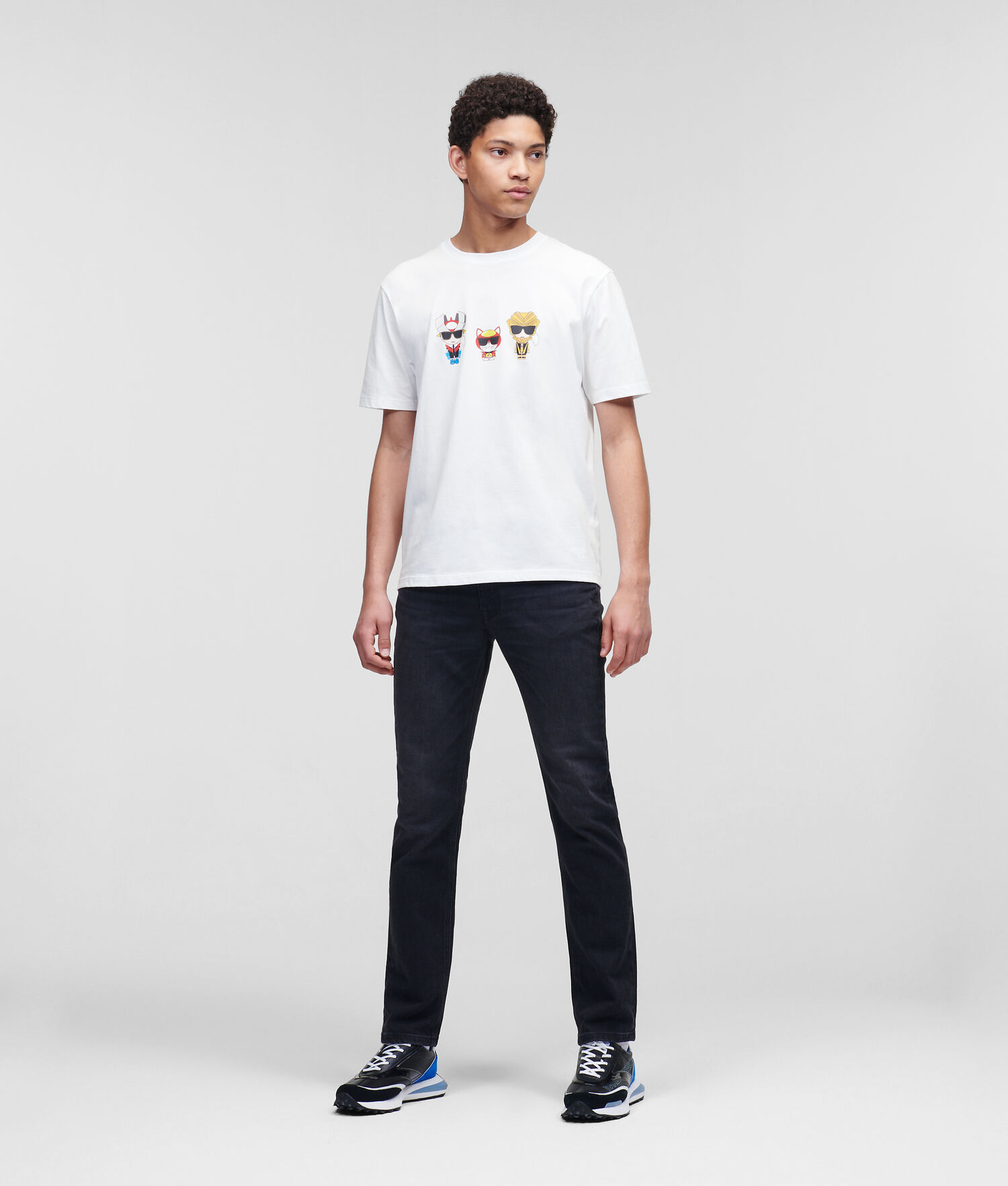 White Men's Karl Lagerfeld Ikonik Heroes T-Shirts | AE410NSYL