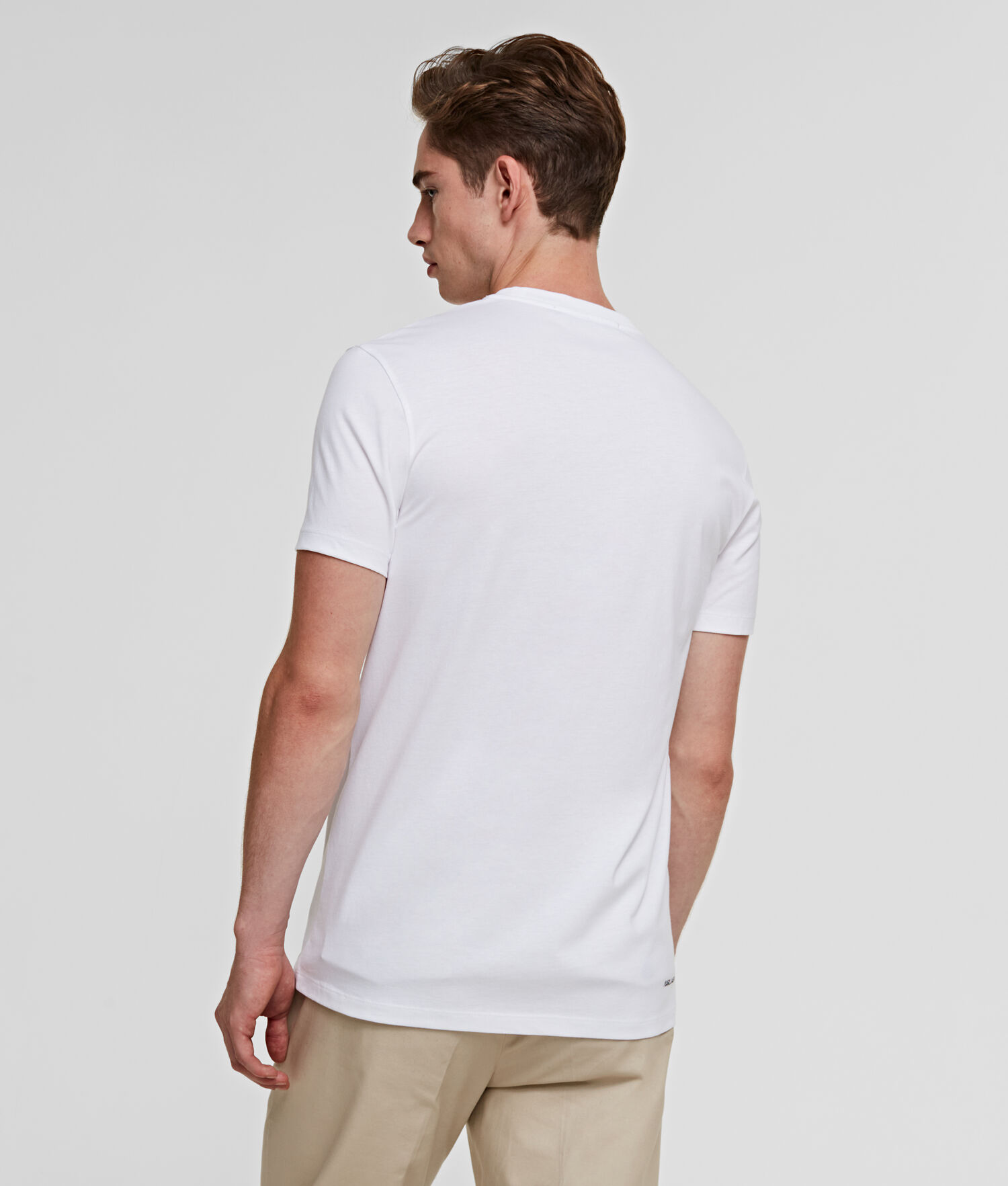 White Men's Karl Lagerfeld Ikonik Karl Pocket T-Shirts | AE573ACRB