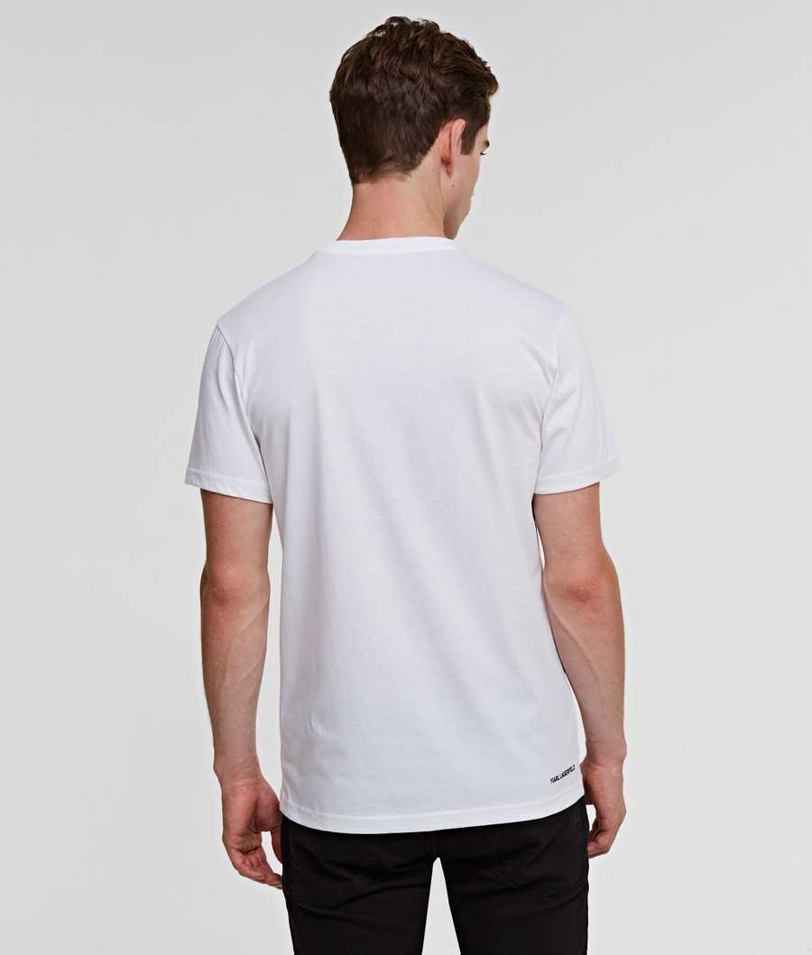 White Men's Karl Lagerfeld Ikonik T-Shirts | AE169GPLM