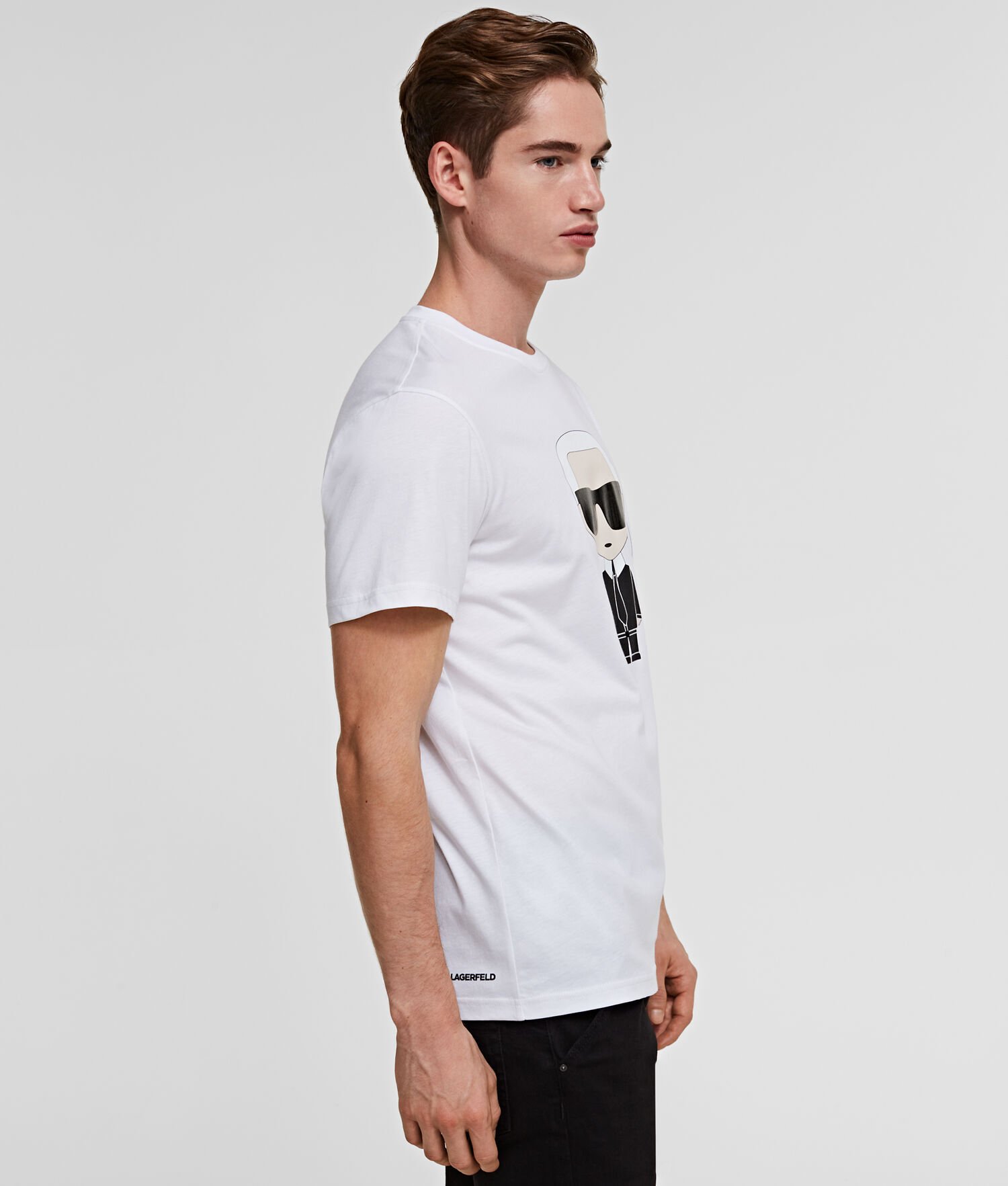 White Men's Karl Lagerfeld Ikonik T-Shirts | AE169GPLM