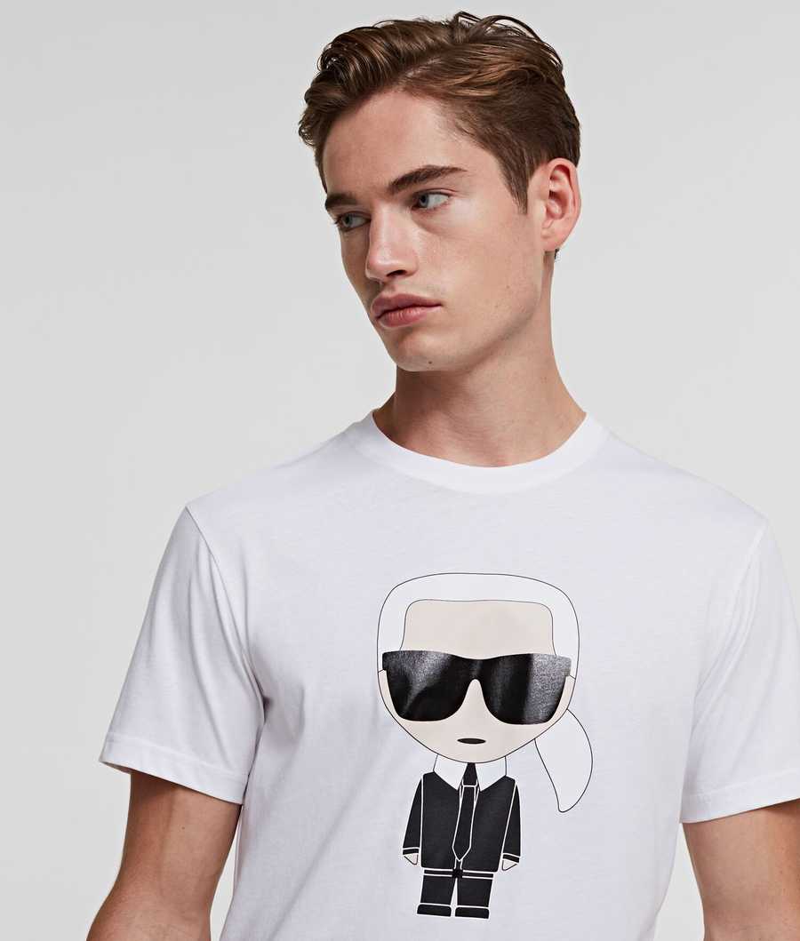 White Men's Karl Lagerfeld Ikonik T-Shirts | AE169GPLM