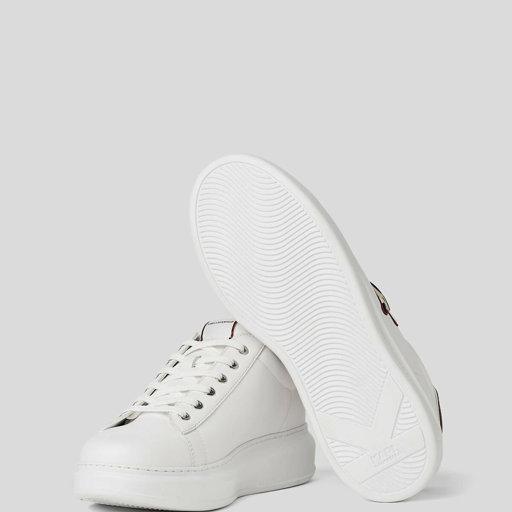 White Men's Karl Lagerfeld K/Ikonic Kapri Sneakers | AE968KMUR